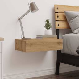 Berkfield Home Bedside Cabinet Artisan Oak 60x35 cm Engineered Wood in Brown - thumbnail 4