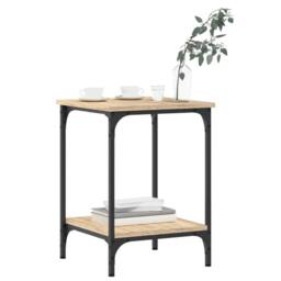 Berkfield Home Coffee Table Sonoma Oak 40x40x55 cm Engineered Wood in Brown - Size: 40 x 40 x 55 cm - thumbnail 3