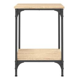 Berkfield Home Coffee Table Sonoma Oak 40x40x55 cm Engineered Wood in Brown - Size: 40 x 40 x 55 cm - thumbnail 6