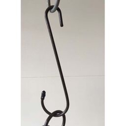 Poppyforge Handy Hook 8 Inches, Steel, L0.8 x W20.3 cm - Bare Metal/Ready to Rust in Black