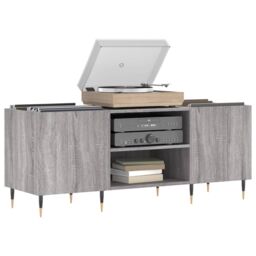 Berkfield Home Record Cabinet Grey Sonoma 121x38x48 cm Engineered Wood - Size: 121 x 38 x 48 cm - thumbnail 3