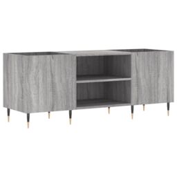 Berkfield Home Record Cabinet Grey Sonoma 121x38x48 cm Engineered Wood - Size: 121 x 38 x 48 cm - thumbnail 2