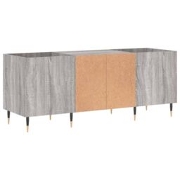 Berkfield Home Record Cabinet Grey Sonoma 121x38x48 cm Engineered Wood - Size: 121 x 38 x 48 cm - thumbnail 6