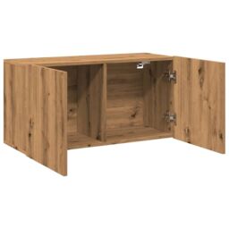 Berkfield Home TV Cabinet Wall-mounted Artisian Oak 80x30x41 cm in Brown - Size: 80 x 30 x 41 cm - thumbnail 6