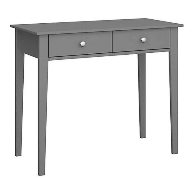 KORVIXA Satin Grey Painted 2 Drawer Dressing table - Size: 100 cm - image 1