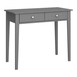 KORVIXA Satin Grey Painted 2 Drawer Dressing table - Size: 100 cm