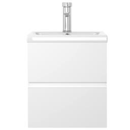 Berkfield Home Sink Cabinet with Built-in Basin White Engineered Wood - thumbnail 4