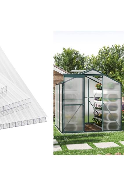 Living and Home 18Pcs Clear Polycarbonate Sheets for Greenhouse Covering - image 1