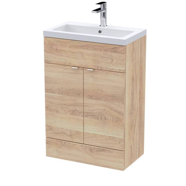 Balterley Alrewas Contemporary 2 Door Floor Standing Vanity Basin Unit, 600mm in Brown - image 1