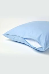 Homescapes Continental Egyptian Cotton Pillowcase 200 TC, 80 x 80 cm in Blue - thumbnail 3