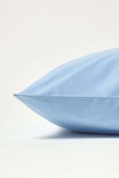 Homescapes Continental Egyptian Cotton Pillowcase 200 TC, 80 x 80 cm in Blue - thumbnail 2