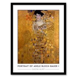 "Artery8 Gustav Klimt Adele Bloch Bauer Portrait Lady in Gold Framed Art Print in Yellow - Size: W12"" x H16""" - thumbnail 1