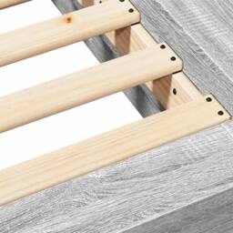 Berkfield Home Modern Bed Frame without Mattress Grey Sonoma 120x200 cm - Size: Small Double - thumbnail 8