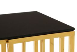 Orsina Contemporary Hexagonal Console Table, Sturdy Metal Hallway Table For Livingroom, Hexagonal Console Table in Black - thumbnail 5