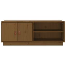 Berkfield Home TV Cabinet Honey Brown 105x34x40 cm Solid Wood Pine - Size: 105 x 34 x 40 cm - thumbnail 6