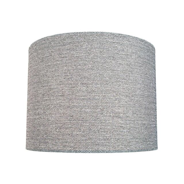 Happy Homewares Modern & Sleek Light Ash Grey Linen Fabric Drum Lamp Shade - Size: 12 inches - image 1