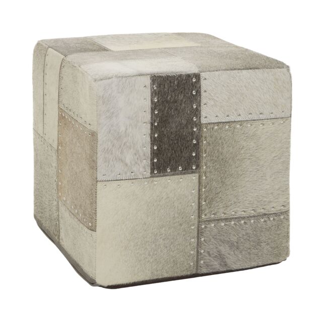 Orsina Safira Grey Pouffe - image 1