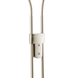 Happy Homewares Modern Double Arm Floor Lamp with Dimmer Button & Colour Control Warm-Cool White in Metallic Silver - thumbnail 5