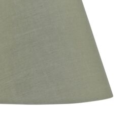 First Choice Lighting Set of 2 Sage Green Cotton 20cm Diameter Tapered Fabric Lamp Shades - thumbnail 4