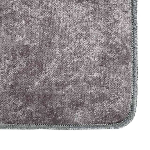 Berkfield Home Rug Washable Grey 400x300 cm Anti Slip - Size: 100 cm diameter - image 1