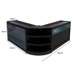 Monstershop Demeter LED Shop Counter Set K1200, B1200 & LM60 - Black - thumbnail 3
