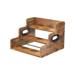 VOGREX Wooden Countertop Wine Bottle Display Rack in Brown - thumbnail 6