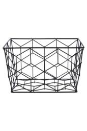 Premier Housewares Vertex Contour Storage Basket Black - thumbnail 1