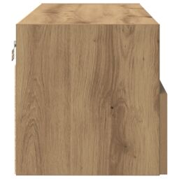 Berkfield Home TV Wall Cabinet Artisan Oak 100x30x30 cm Engineered Wood in Brown - Size: 100 x 30 x 30 cm - thumbnail 7