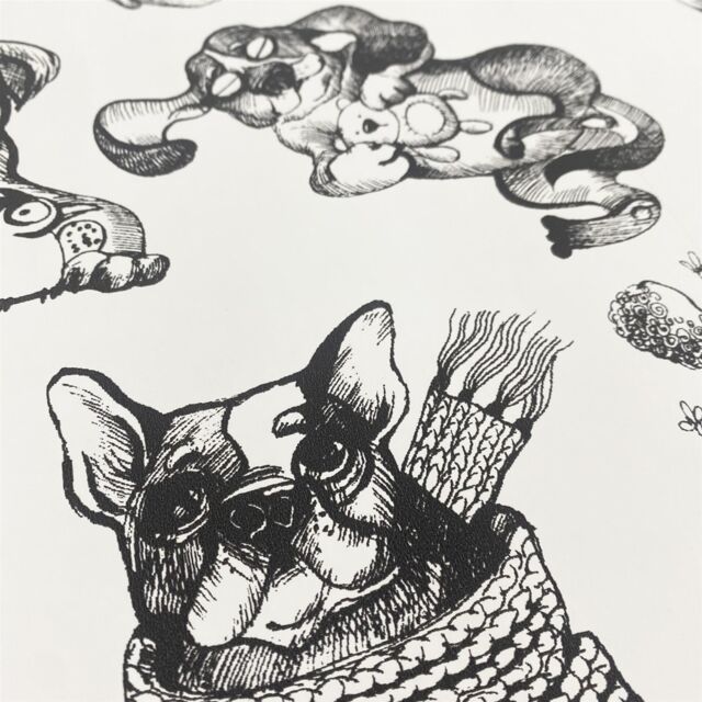 Muriva Pooches White Wallpaper Roll - image 1