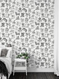 Muriva Pooches White Wallpaper Roll - thumbnail 5