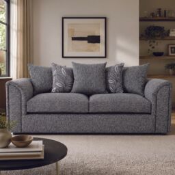 Furnishings For Less UK Byron Dundee Chenille Fabric Sofa Set 3 & 2 Seater sofa Grey or Light Grey - thumbnail 4