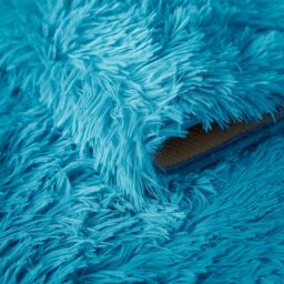 Home Republic Alaska Shaggy Anti Slip Machine Washable Rug in Teal - Size: 60 cm x 100 cm - thumbnail 2