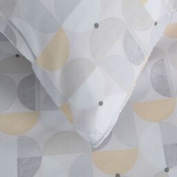 Smart Living Printed Reversible Circle Geo Duvet Cover With Pillowcases in Yellow - Size: King - thumbnail 5