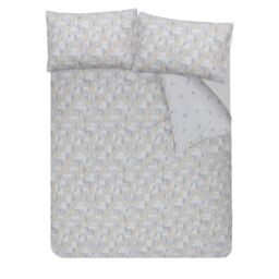Smart Living Printed Reversible Circle Geo Duvet Cover With Pillowcases in Yellow - Size: King - thumbnail 3