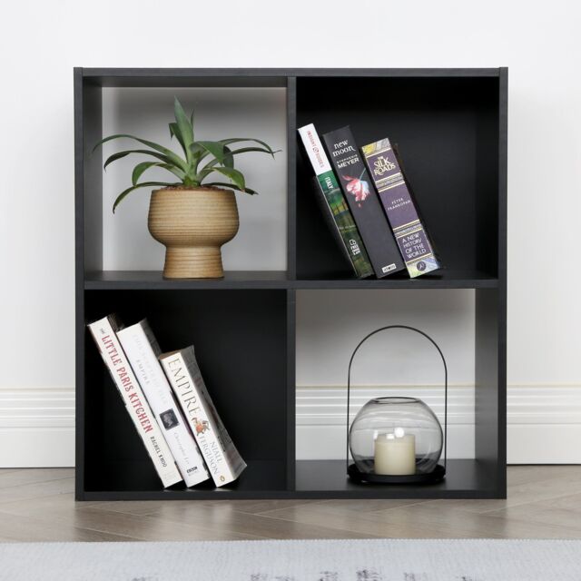 Home Garden Direct Jane - 2x2 Bookcase - Cube storage boxes (Black) in Black - Size: 1 Pack - image 1