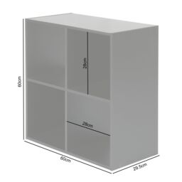 Home Garden Direct Jane - 2x2 Bookcase - Cube storage boxes (Black) in Black - Size: 1 Pack - thumbnail 6