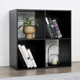 Home Garden Direct Jane - 2x2 Bookcase - Cube storage boxes (Black) in Black - Size: 1 Pack - thumbnail 2