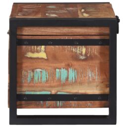 Berkfield Home Storage Chests 40x30x30cm Solid Reclaimed Wood & Metal in Brown - Size: 40 x 30 x 30 cm - thumbnail 6