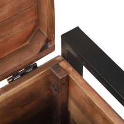 Berkfield Home Storage Chests 40x30x30cm Solid Reclaimed Wood & Metal in Brown - Size: 40 x 30 x 30 cm - thumbnail 9