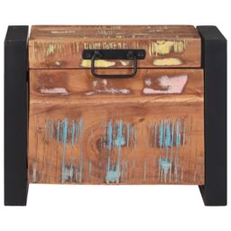 Berkfield Home Storage Chests 40x30x30cm Solid Reclaimed Wood & Metal in Brown - Size: 40 x 30 x 30 cm - thumbnail 5