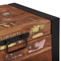 Berkfield Home Storage Chests 40x30x30cm Solid Reclaimed Wood & Metal in Brown - Size: 40 x 30 x 30 cm - thumbnail 8