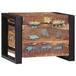 Berkfield Home Storage Chests 40x30x30cm Solid Reclaimed Wood & Metal in Brown - Size: 40 x 30 x 30 cm - thumbnail 7