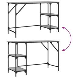 Berkfield Home Desk Grey Sonoma 120x50x75 cm Metal & Engineered Wood - Size: 120 x 50 x 75 cm - thumbnail 8