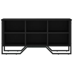 Berkfield Home Shoe Cabinet Black 90x38x45.5 cm Engineered Wood - thumbnail 4