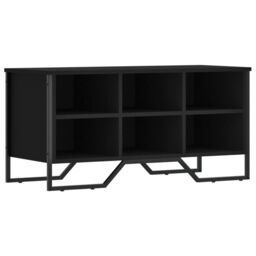 Berkfield Home Shoe Cabinet Black 90x38x45.5 cm Engineered Wood - thumbnail 2