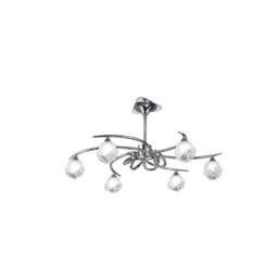 Netlighting Fragma Telescopic Semi Flush Convertible 6 Light G9 Polished Chrome in Silver - thumbnail 3