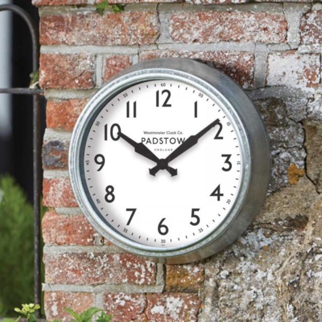 "Marco Paul 15"" Battery Operated Wall Clock - Padstow in Silver" - image 1