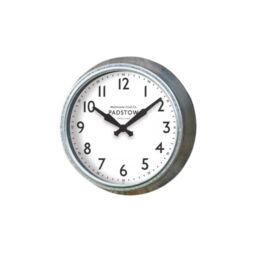 "Marco Paul 15"" Battery Operated Wall Clock - Padstow in Silver" - thumbnail 2