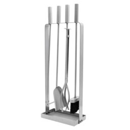 Marco Paul Silver 5pc Modern Companion Sets Sor Wood Burners & Fireside - thumbnail 3