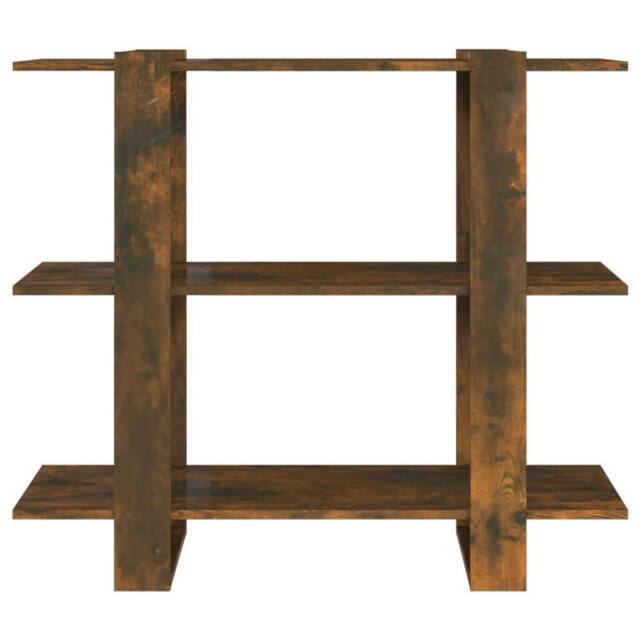 Berkfield Home Classic Book Cabinet/Room Divider Smoked Oak 100x30x87 cm in Brown - Size: 100 x 30 x 87 cm - image 1